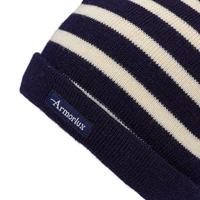 Armorlux Navy Striped Wool Beanie Hat