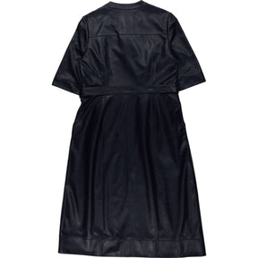 Wyse Black Faux Leather Dress