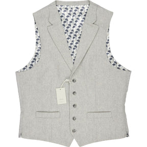 Moss Tailored Fit Grey Trousers & Waistcoat