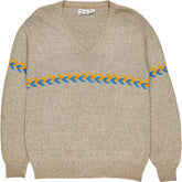 Vintage Christian Dior Beige Knit V-Neck Jumper