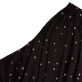 Wyse Black One-Shoulder Polka Dot Jumpsuit