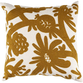 Elitis Gold Floral Pattern Cushion