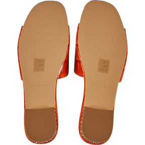 Kurt Geiger Orange Croc Print Chelsea Sandals