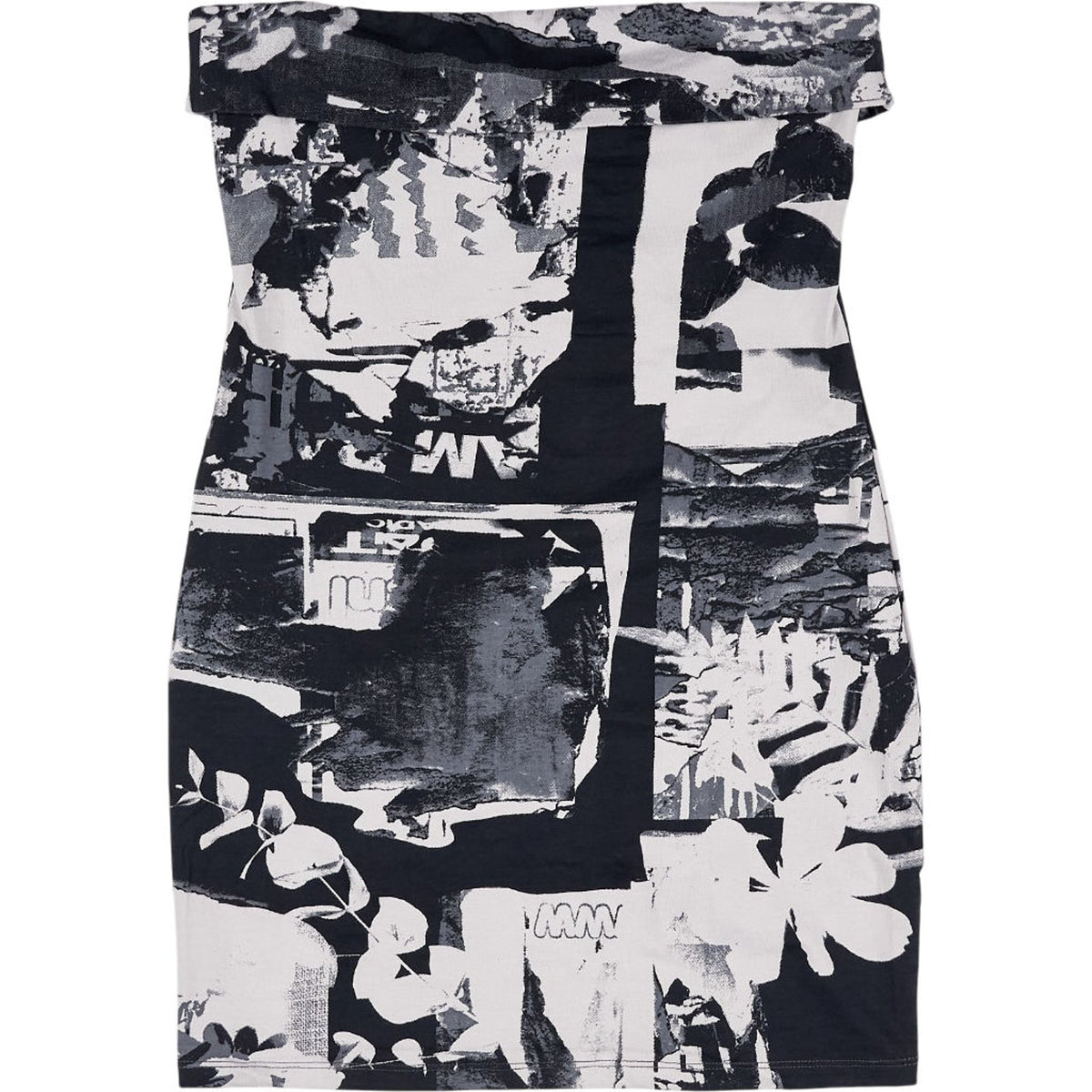 Motel Grey Suriah Photo Collage Dress