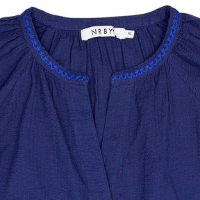 NRBY Blue Embroidered Blouse