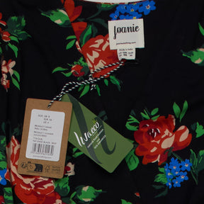 Joanie Thea Floral Black Midi Dress