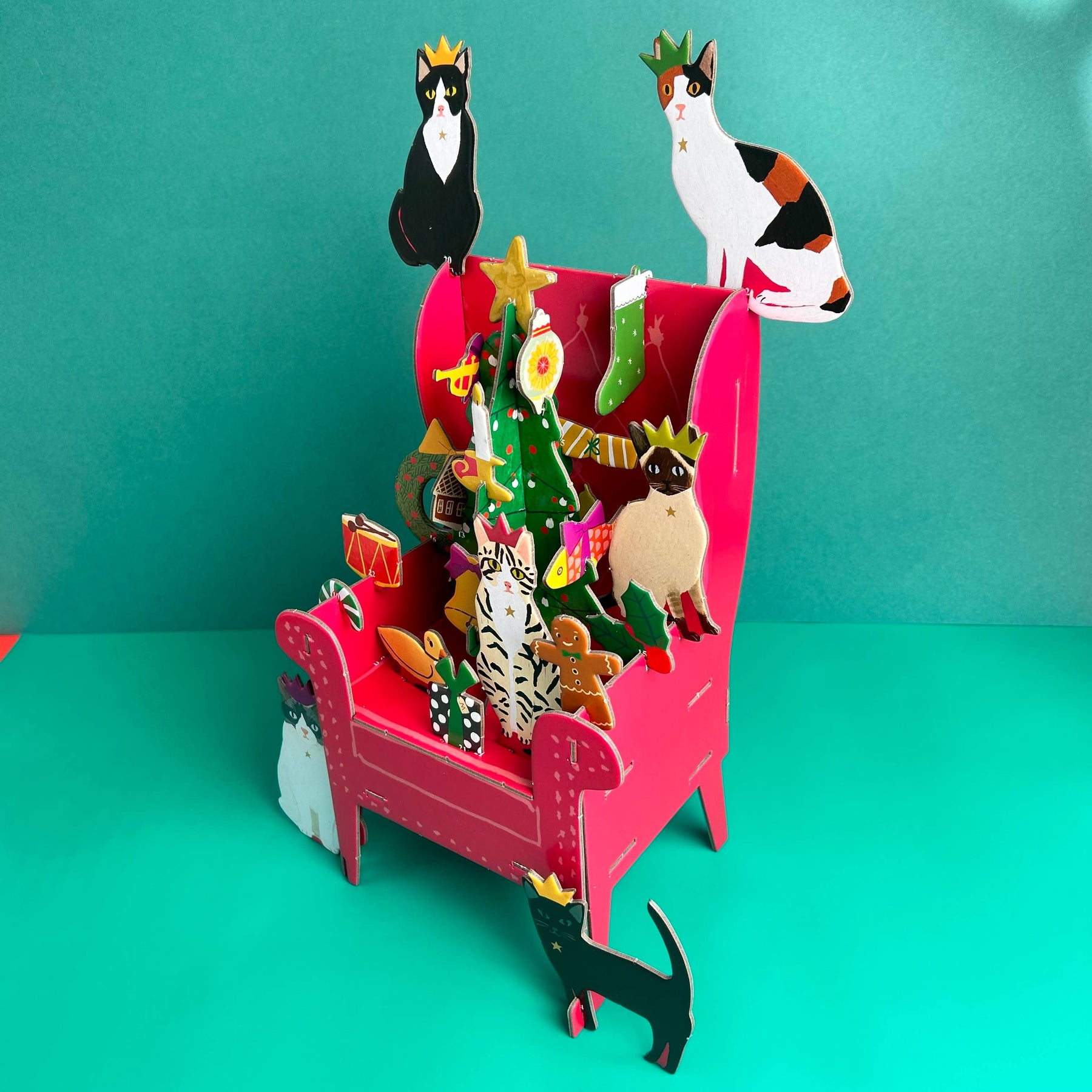 Cosy Cats Large 3D Pop & Slot Advent Calendar