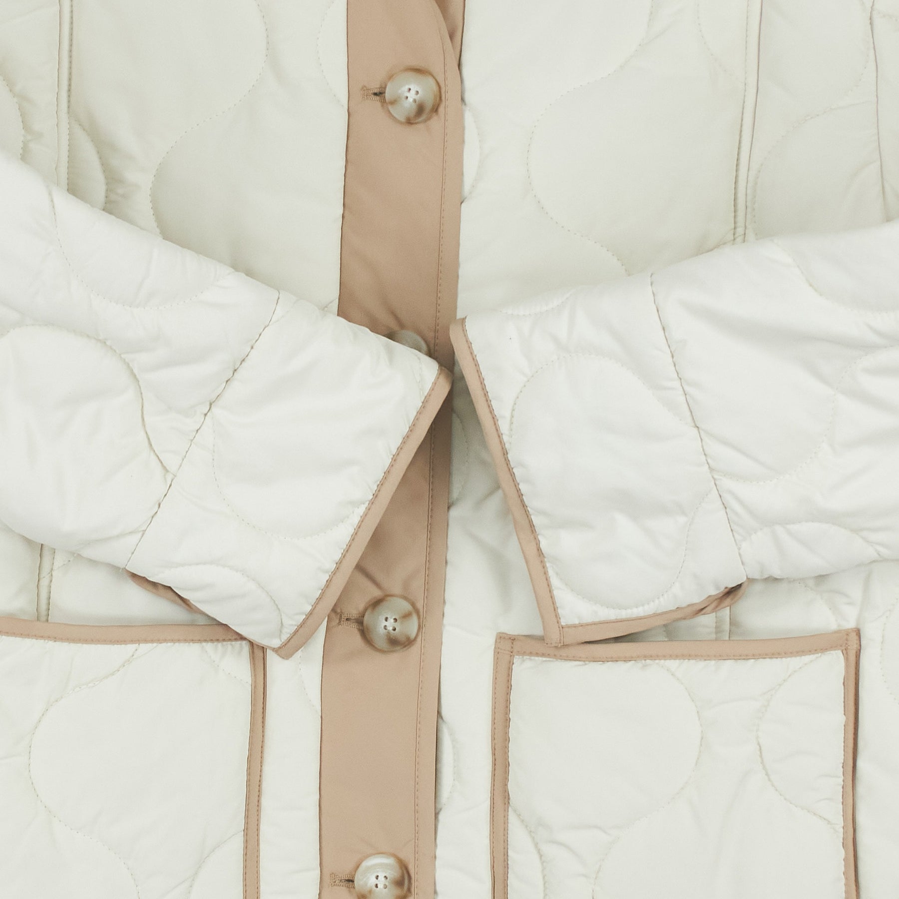 Wyse  Bria Beige Quilted Jacket 1, UK 8