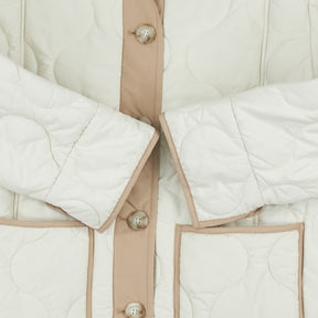 Wyse  Bria Beige Quilted Jacket 1, UK 8