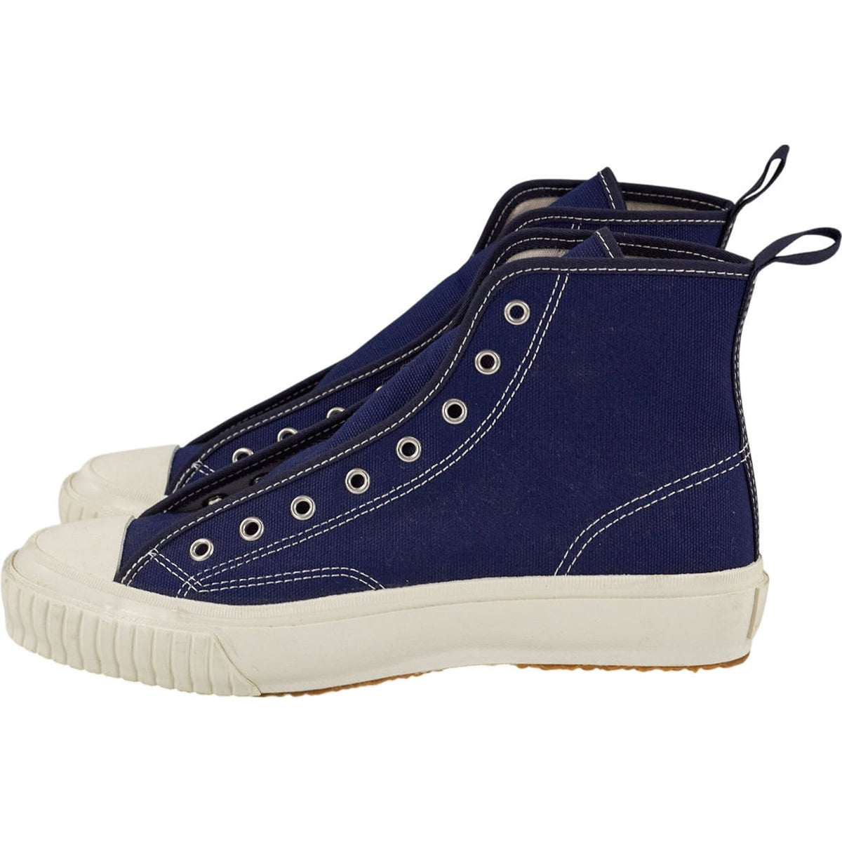 YMC Navy High Top Trainers