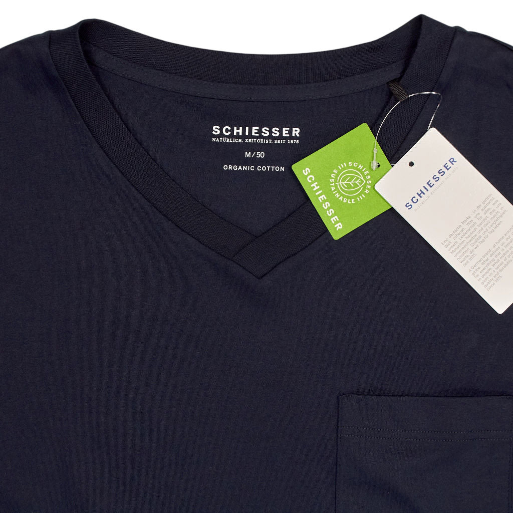 Schiesser Navy Organic Cotton Pajamas