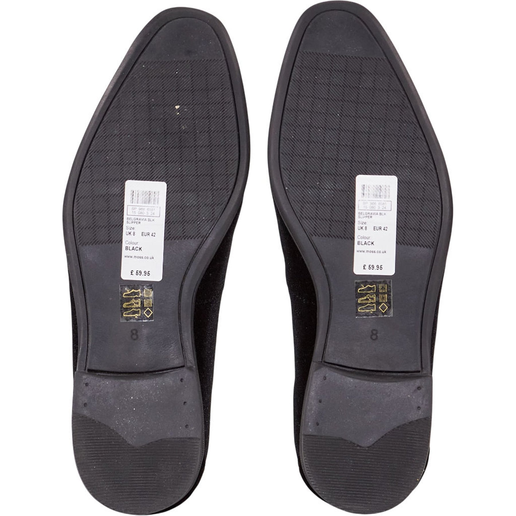 Moss Black Belgravia Velvet Slippers