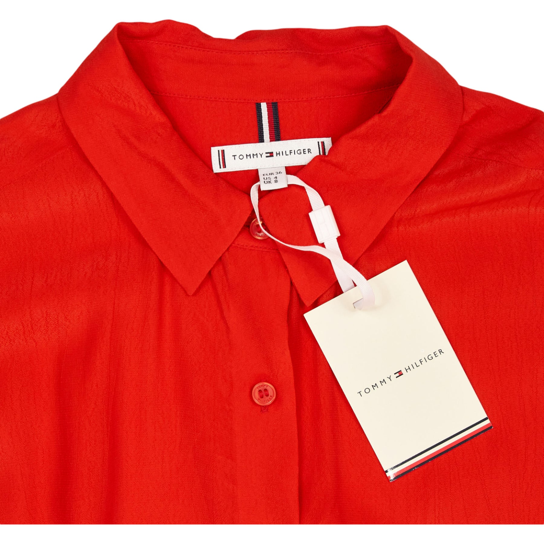 Tommy Hilfiger Red Viscose Woven Shirt