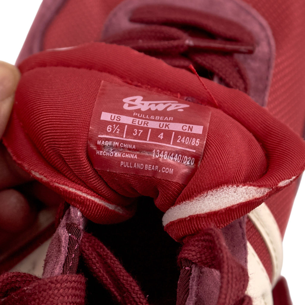 Pull & Bear Burgundy Trainers