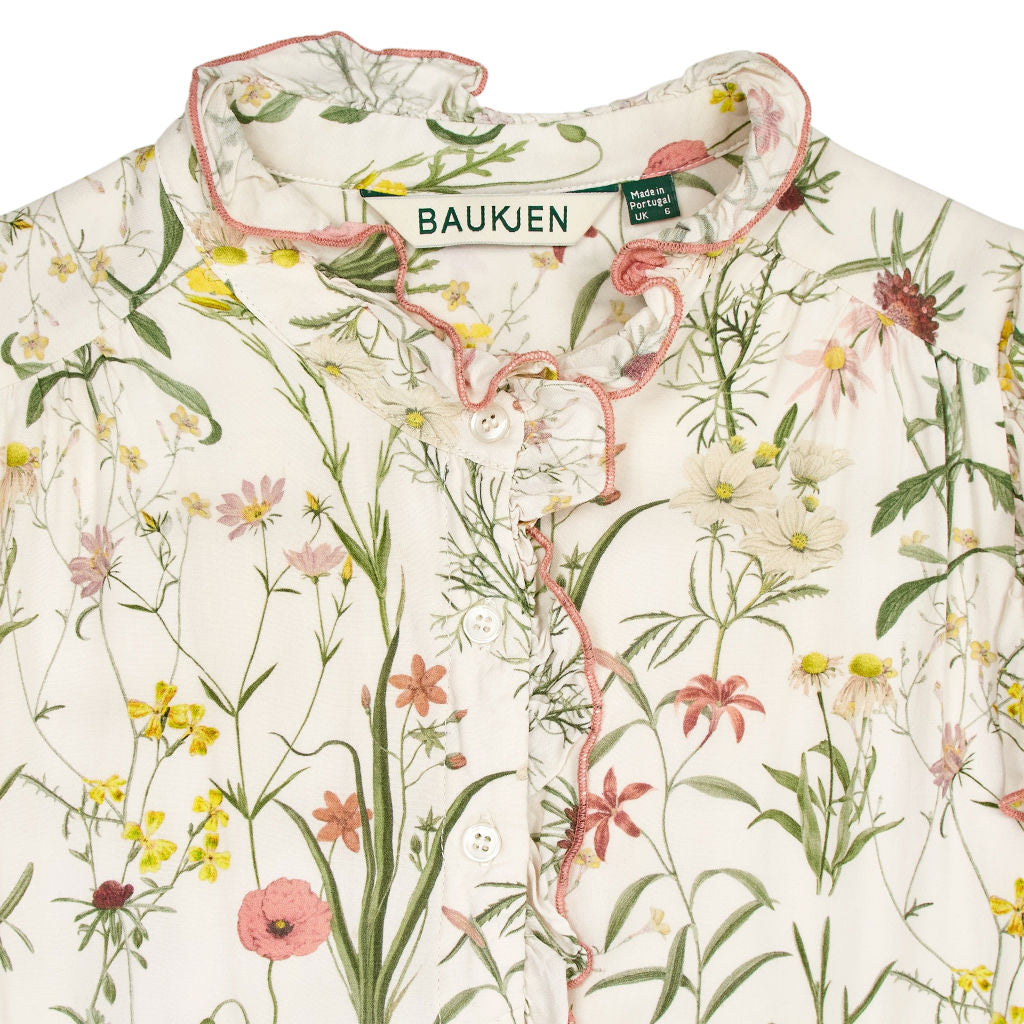 Baukjen Floral Ruffle Sleeveless Blouse