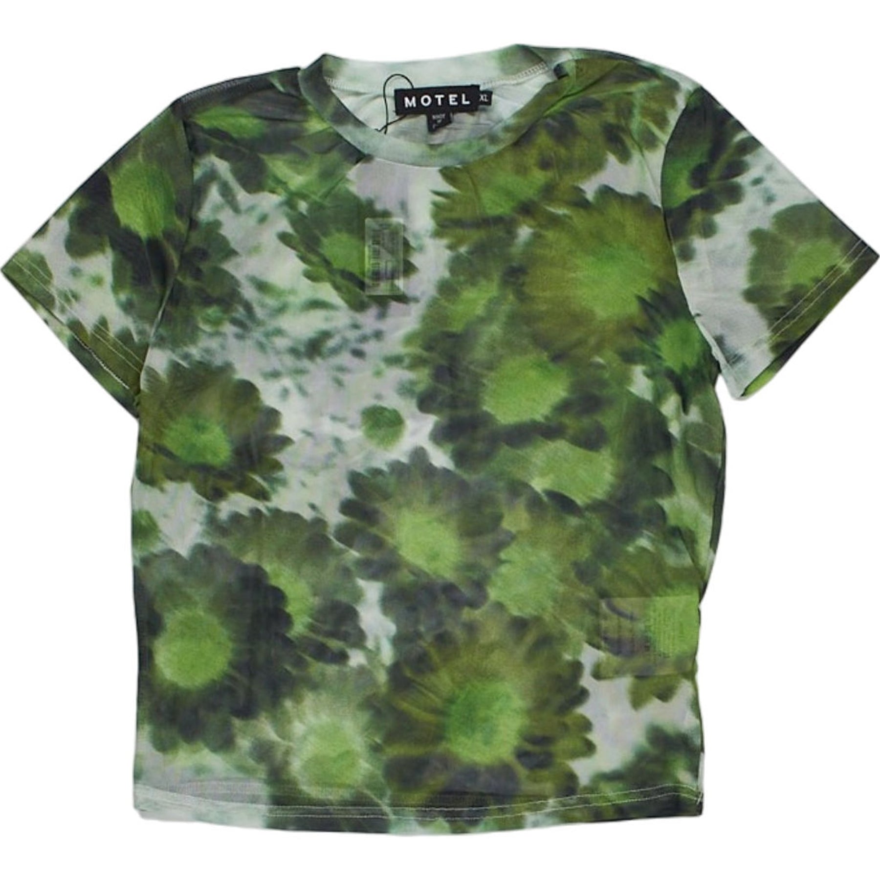 Motel Green Slubbed Daisy T-Shirt