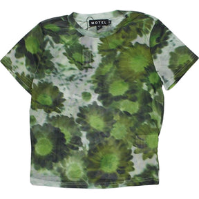 Motel Green Slubbed Daisy T-Shirt