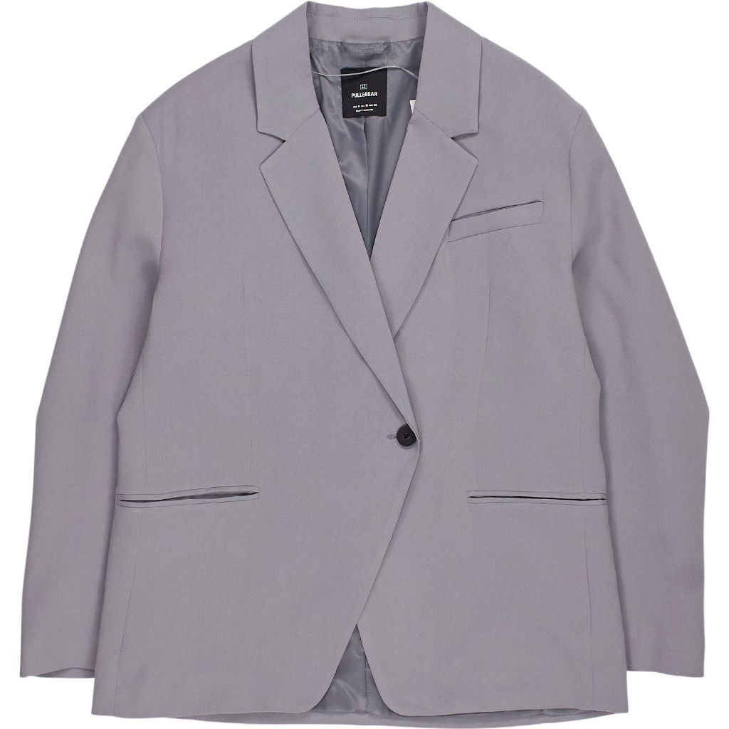 Pull & Bear Light Grey Loose Fit Blazer