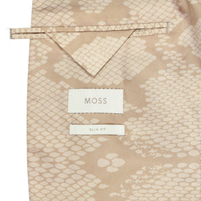 Moss Beige Black Trim Slim Fit Jacket