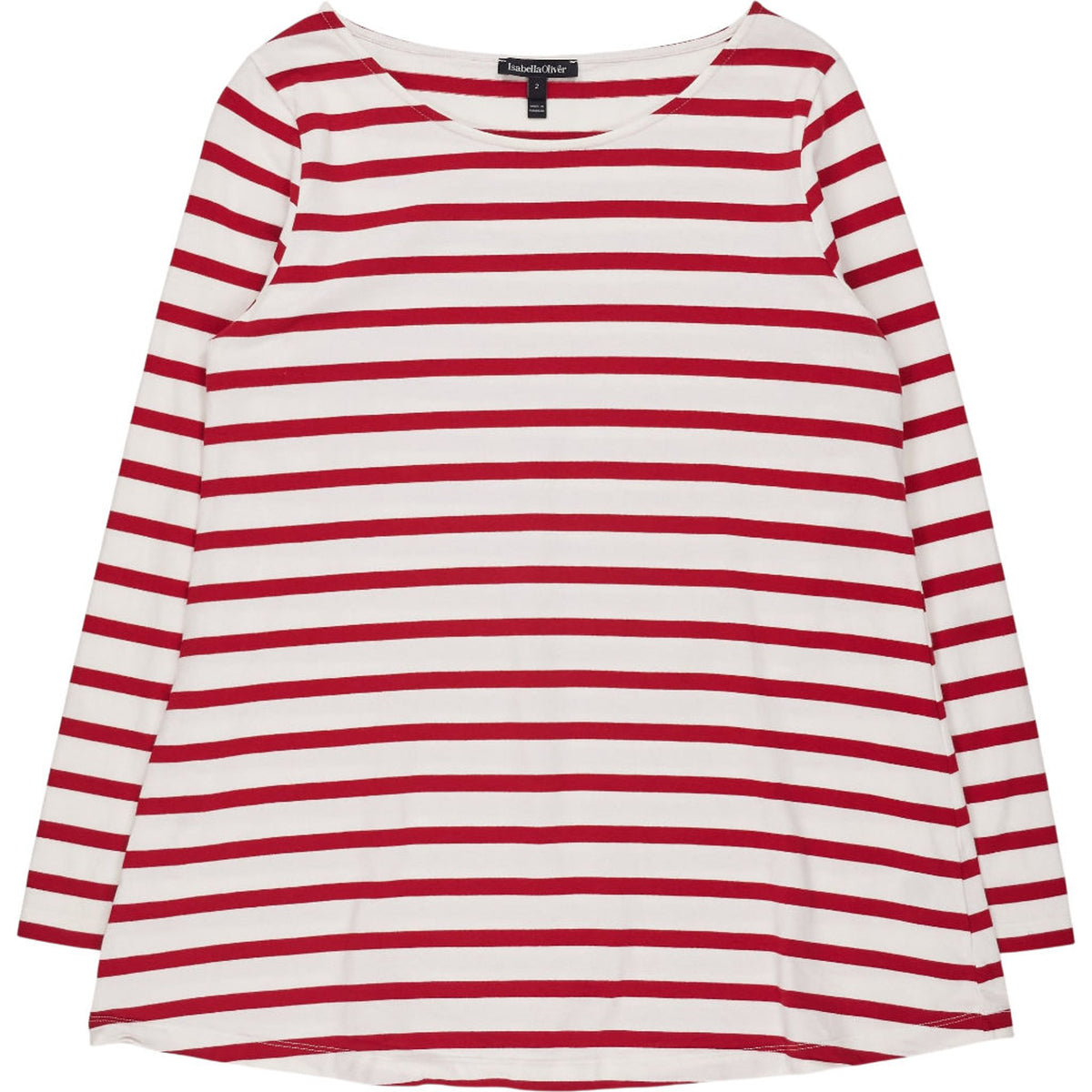 Isabella Oliver Red White Maternity Top