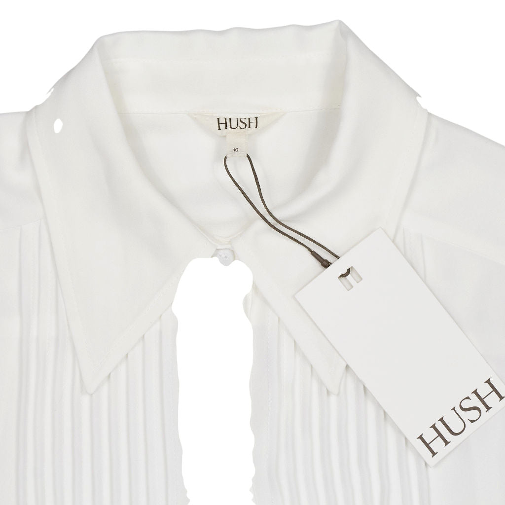 Hush Ecru Tuxedo Sheer Shirt