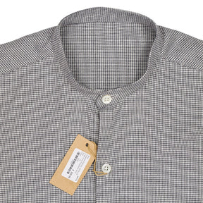 Anderson & Sheppard Grey Collarless Shirt