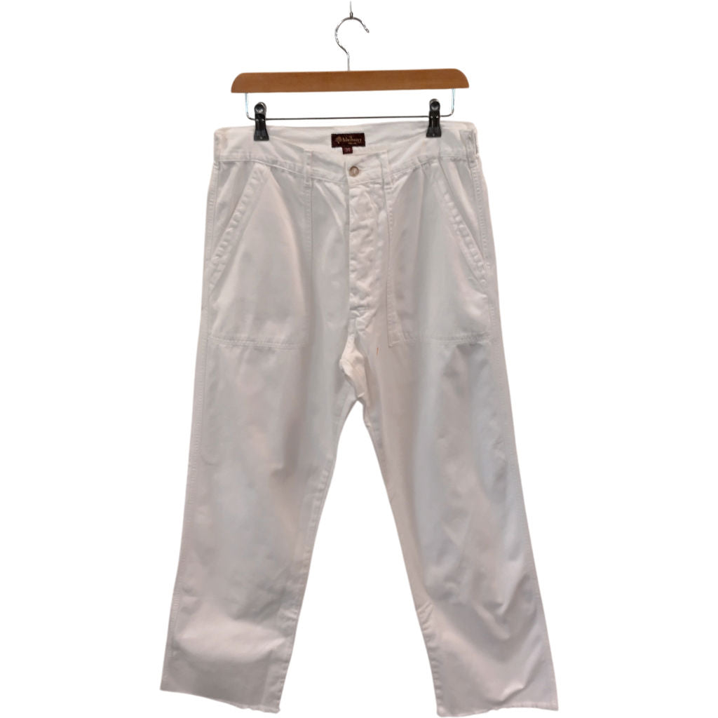 Mulberry White Cotton Trousers