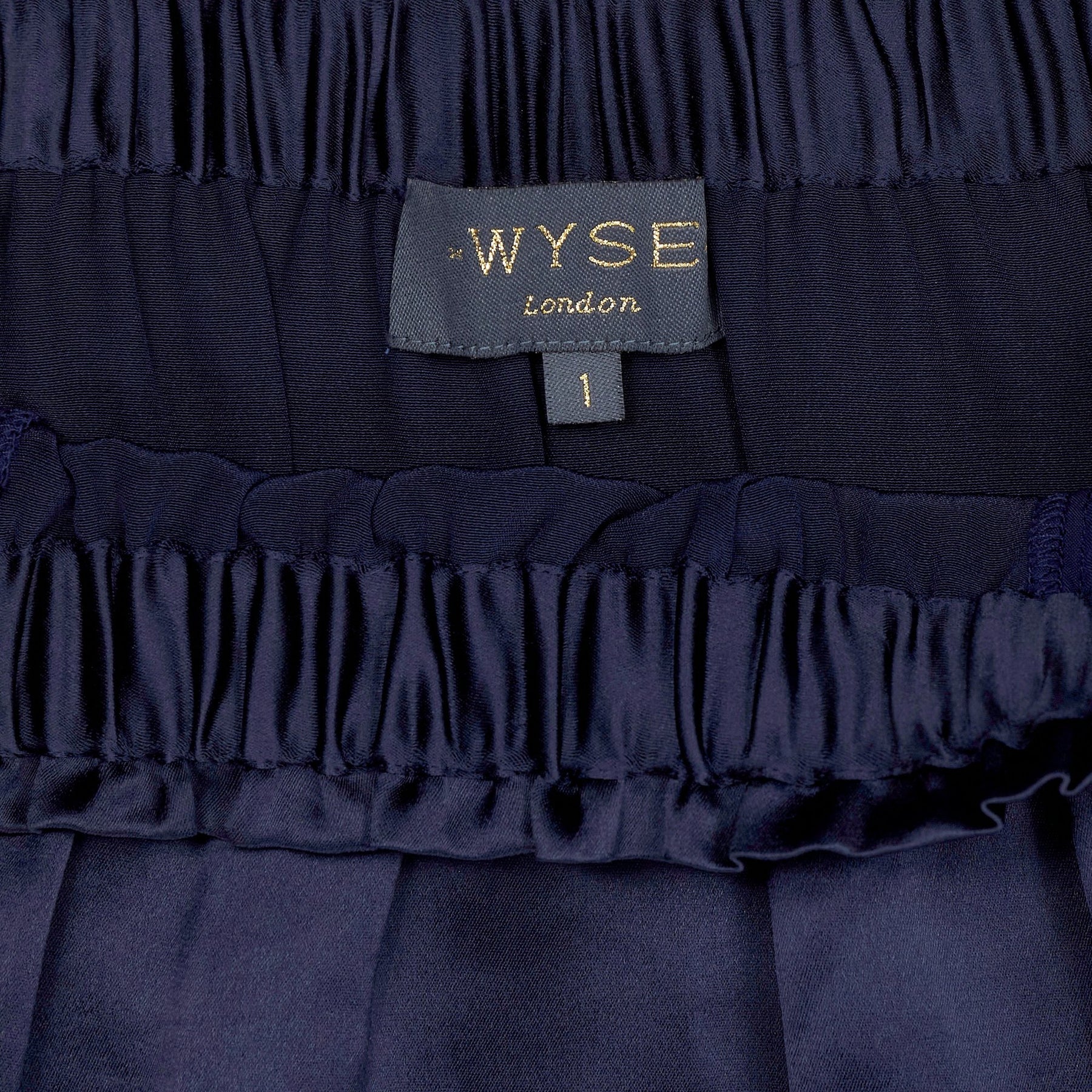Wyse Navy Blue Midi Skirt