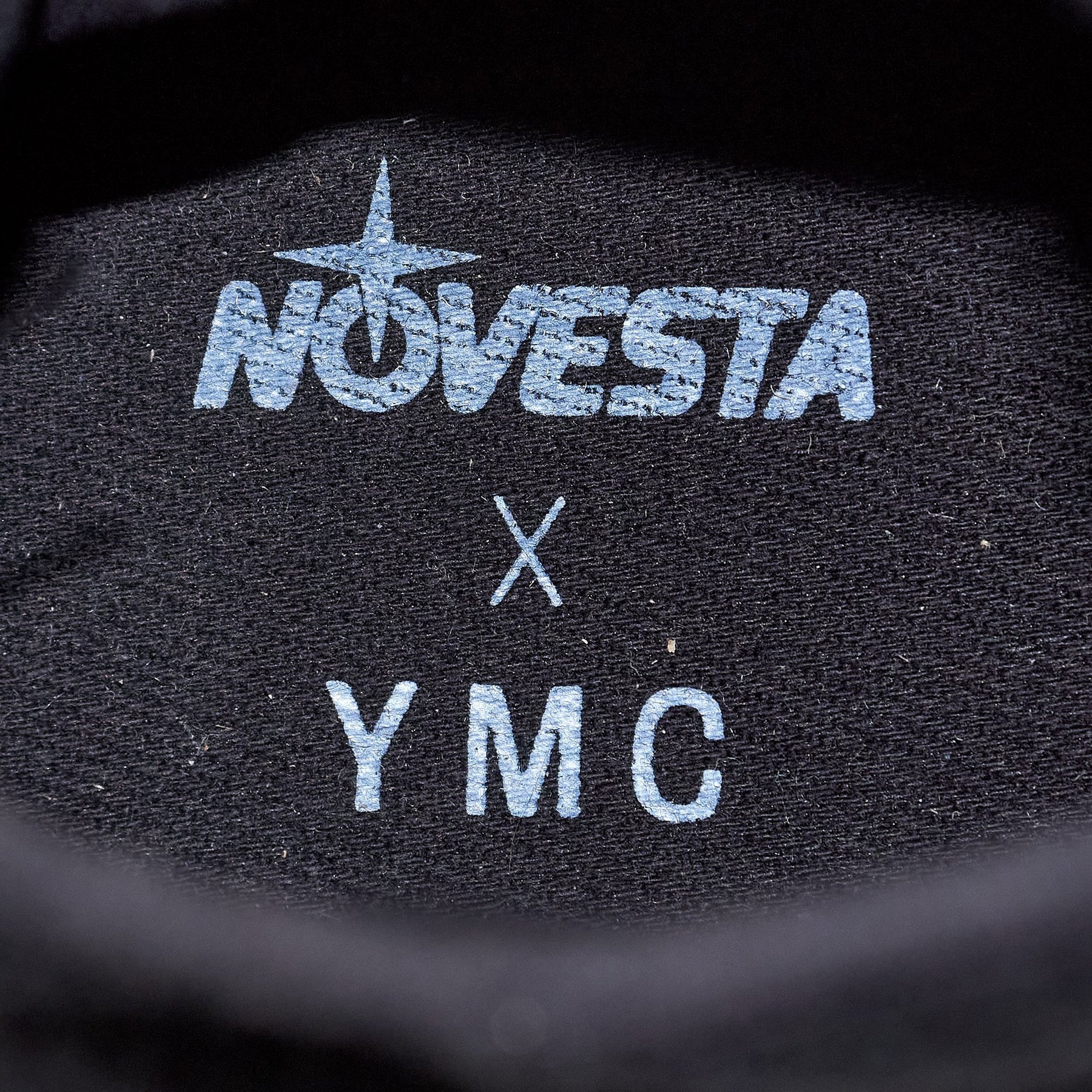 YMC Black Cotton Weave High Top Trainers