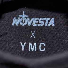 YMC Black Cotton Weave High Top Trainers