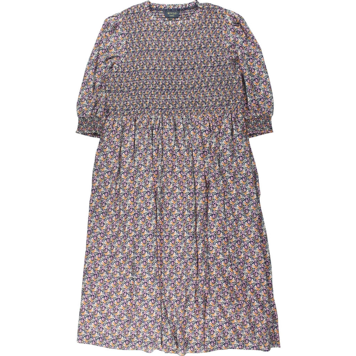 Wyse Purple Floral Midi Dress