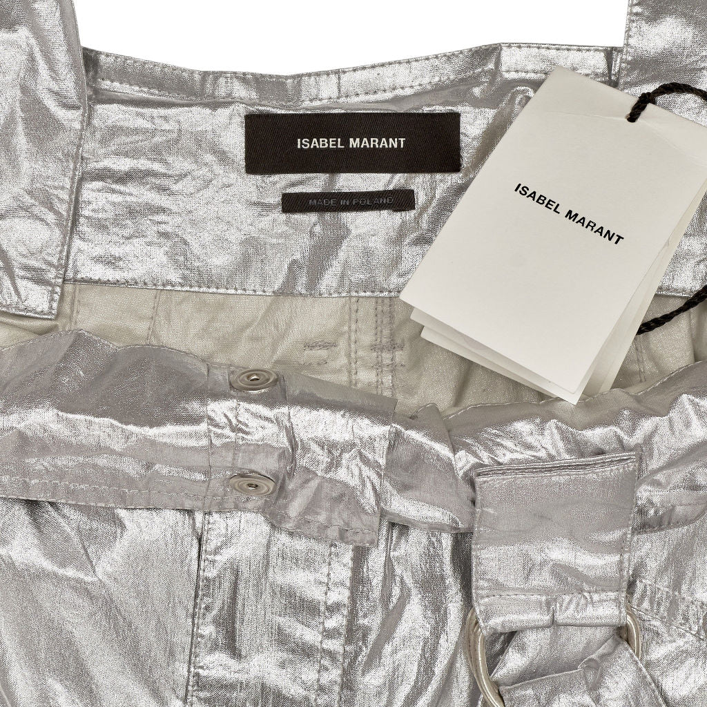 Isabel Marant Silver Metallic Trousers