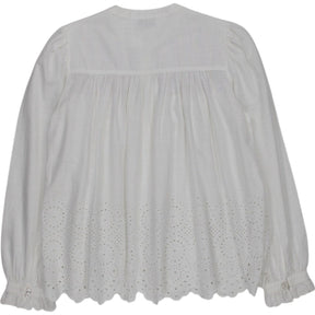 Kirei White Melody Pintuck Blouse