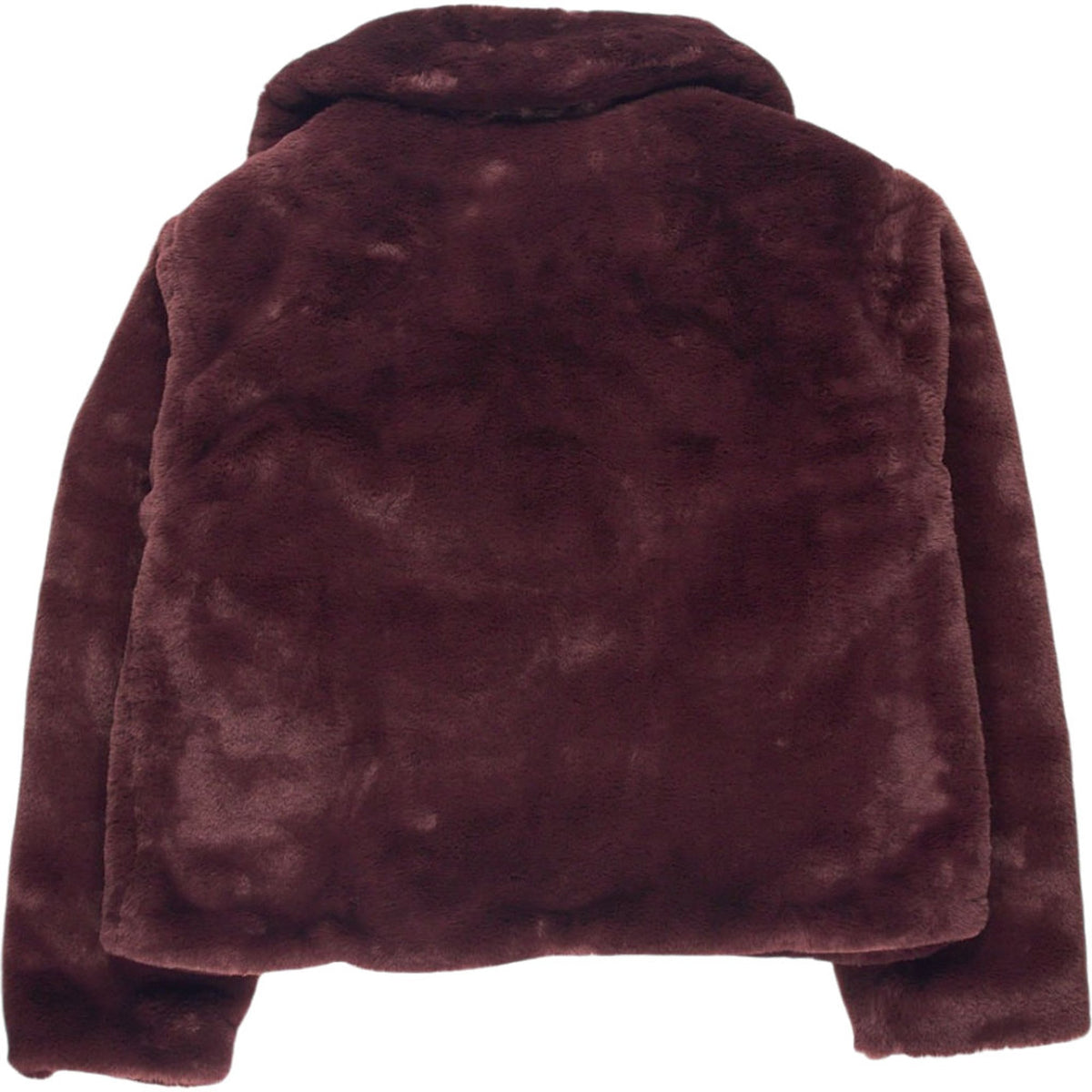 Pull & Bear Burgundy Faux Fur Jacket