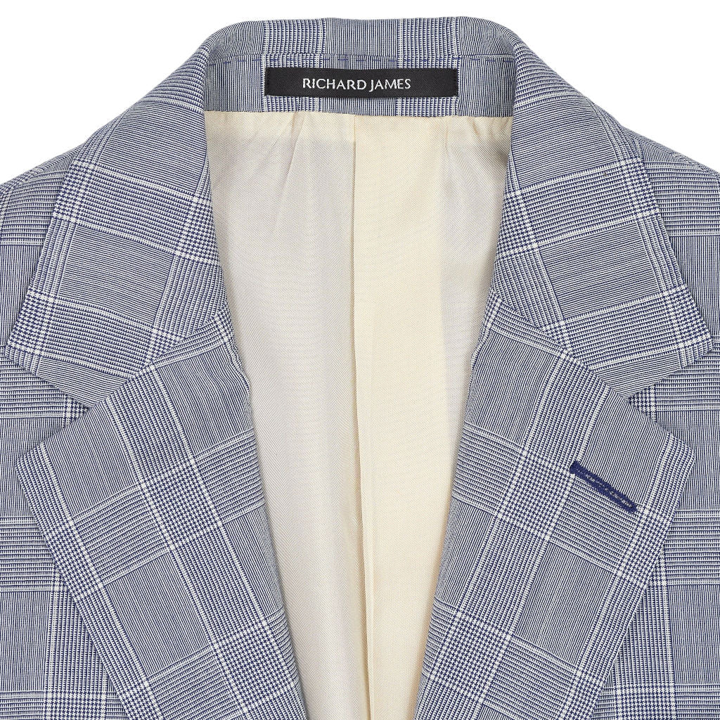 Richard James Blue Check Wool Blazer