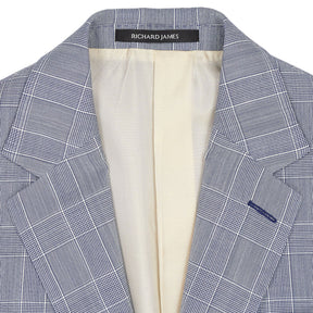 Richard James Blue Check Wool Blazer