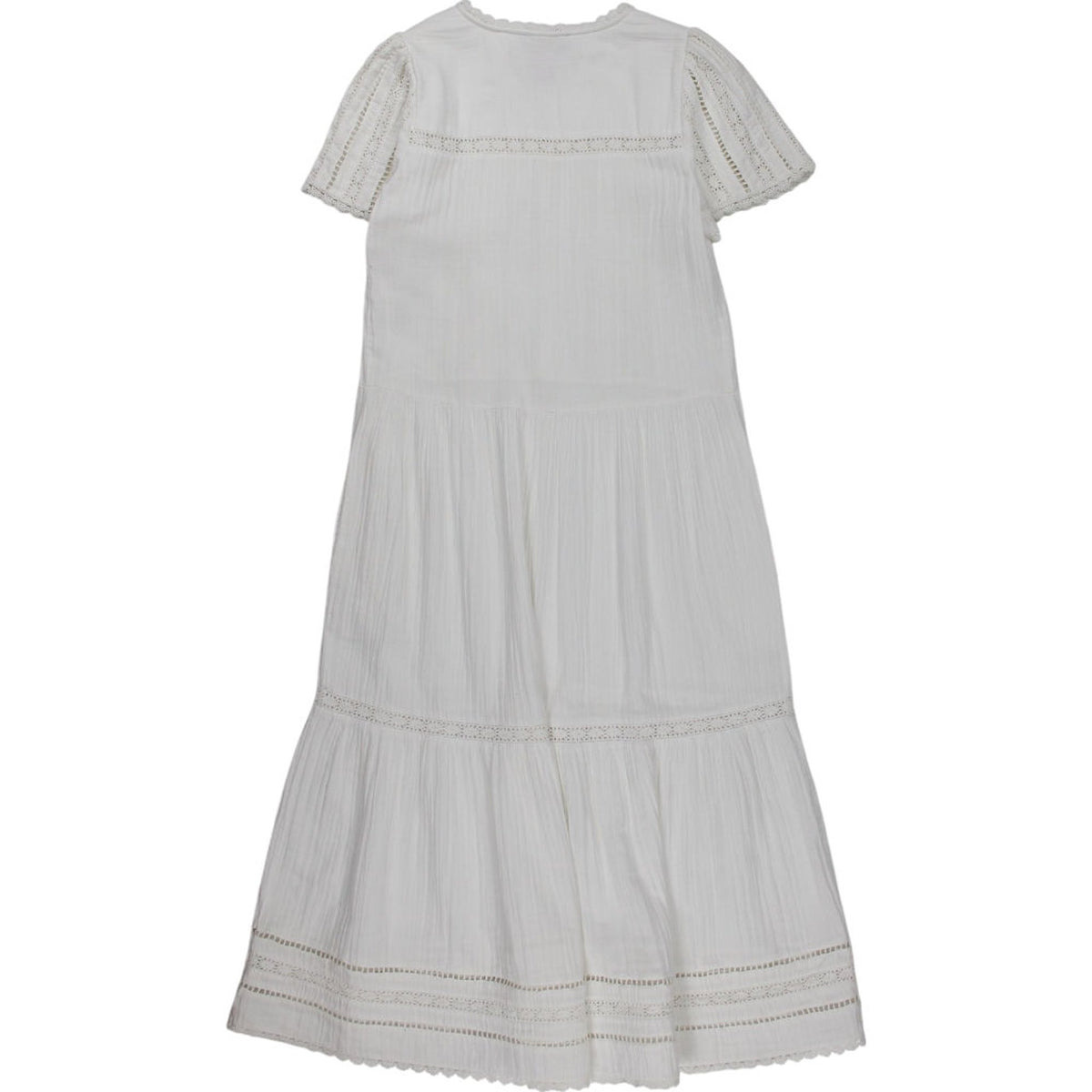 Wyse White Lace Trim Dress