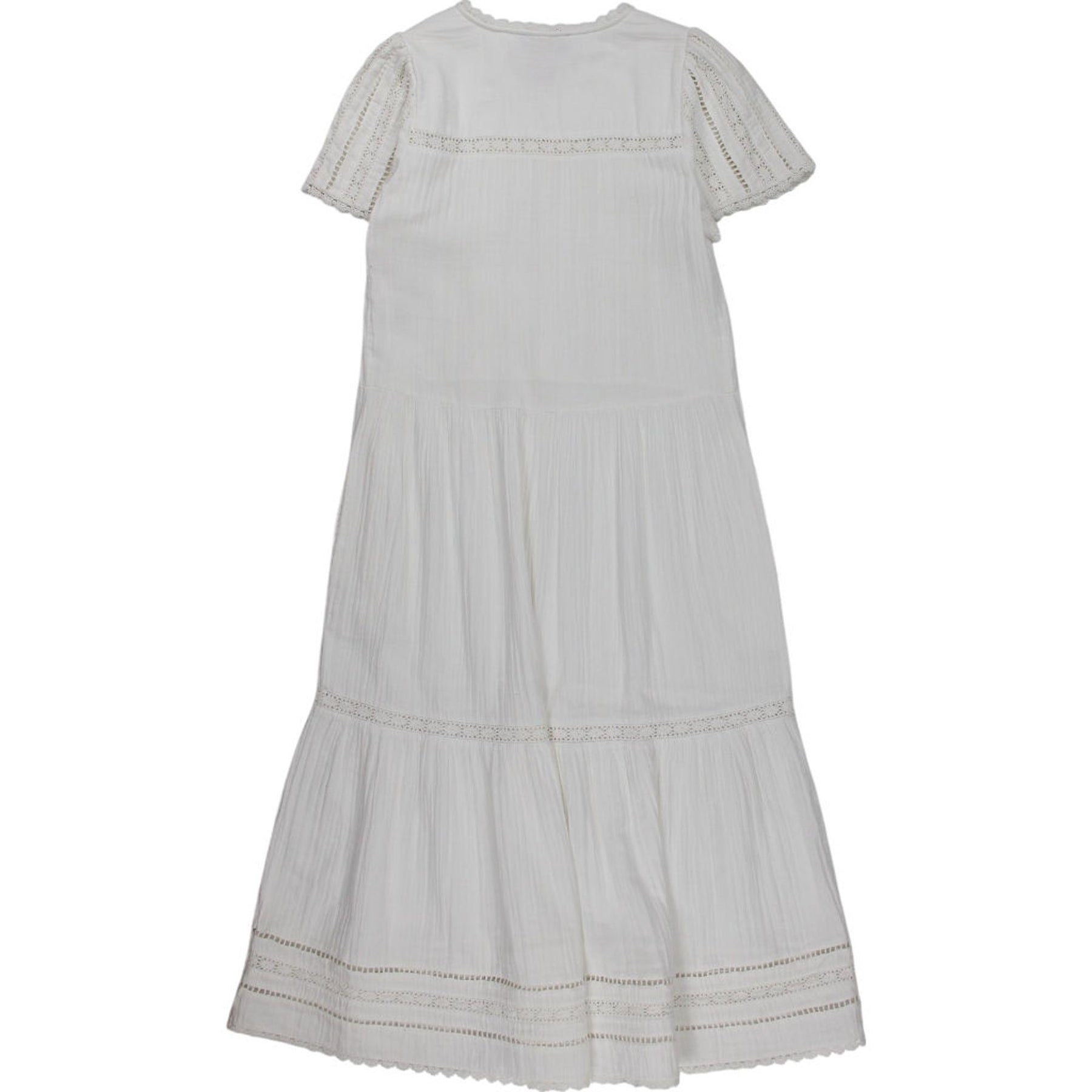 Wyse White Lace Trim Dress