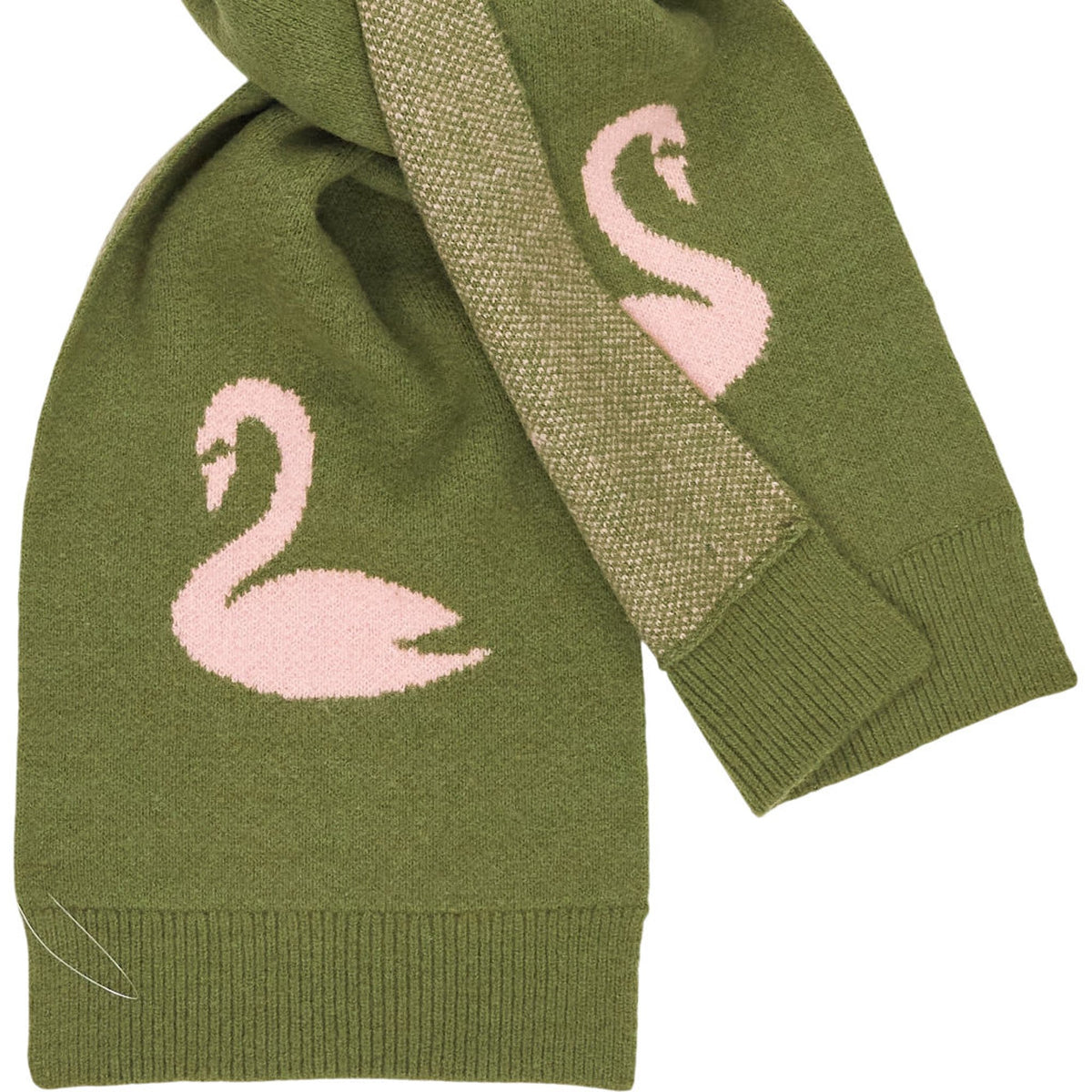 OMNES Green Molly Swan Scarf