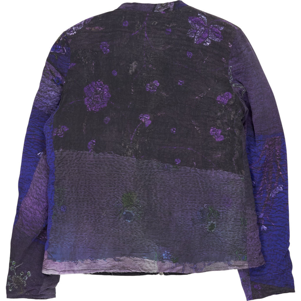 By Walid Purple Floral Silk Jacket