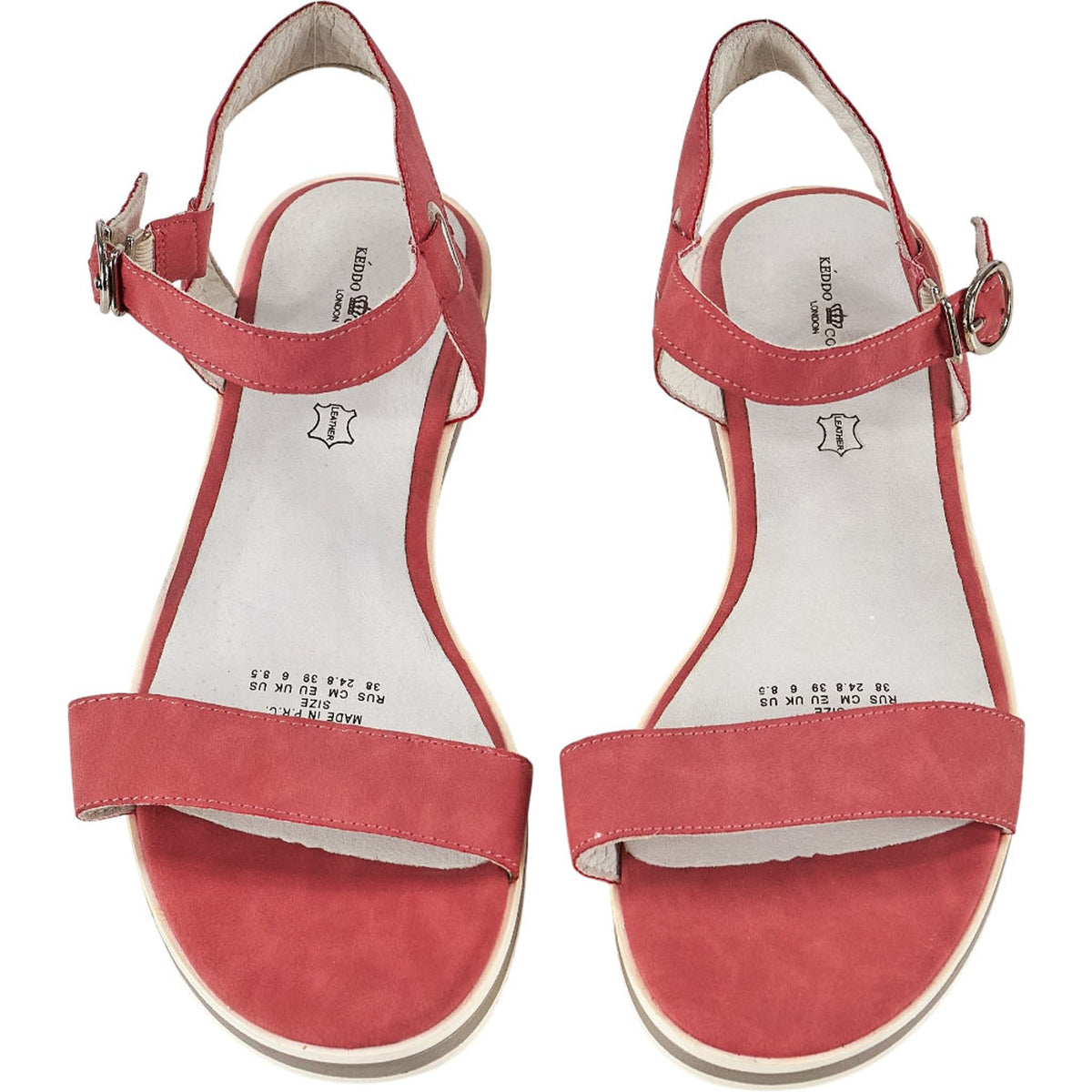 Keddo Red Sandals Leather Strap UK 6