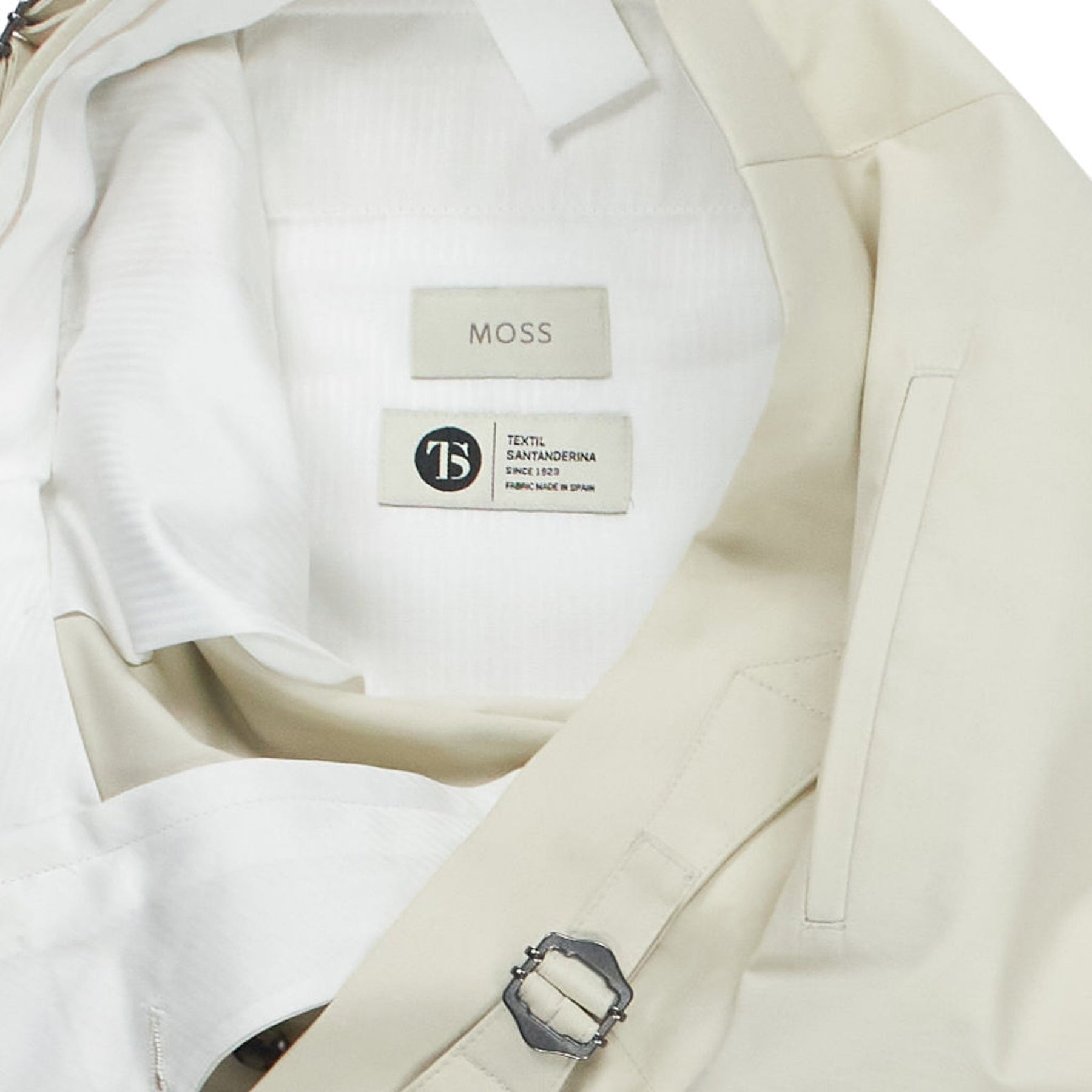 Moss Cream Pleat Trousers