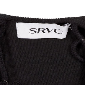 SRVC Black Strappy Halter Top
