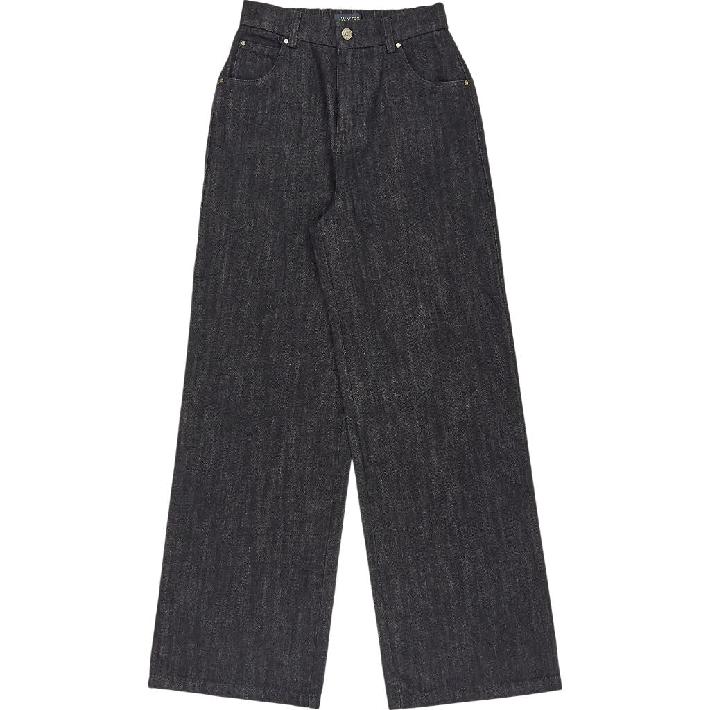 Wyse Black Relaxed Denim Jeans