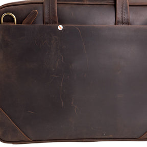 Tiding Brown Leather Briefcase