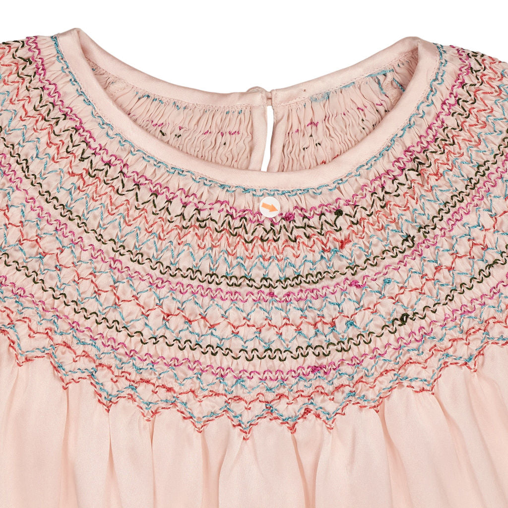 Pink City Prints Pink Smocked Blouse