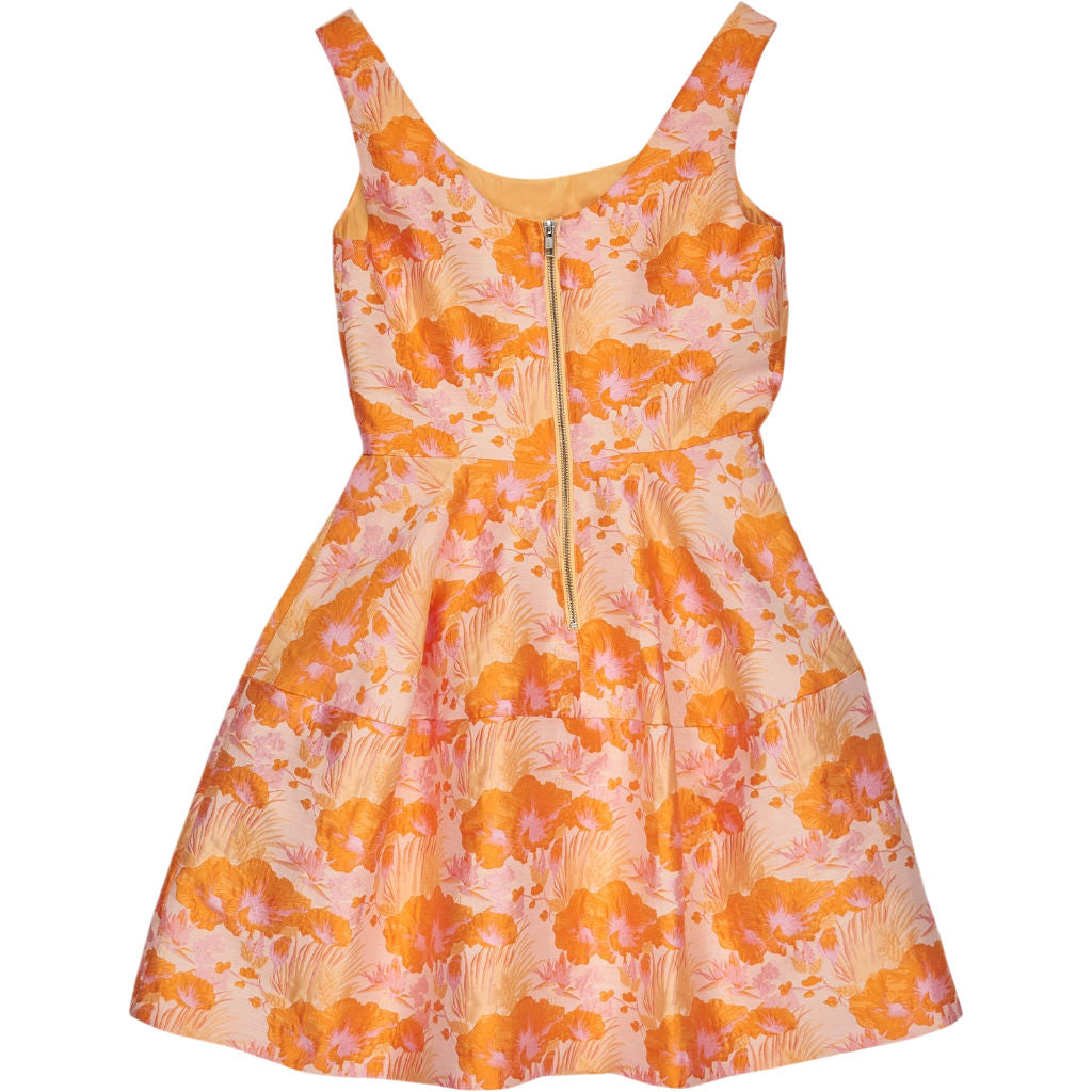 ASOS Orange Jacquard Floral Dress