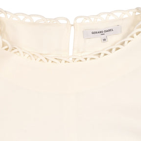 Gerard Darel White Trim Blouse