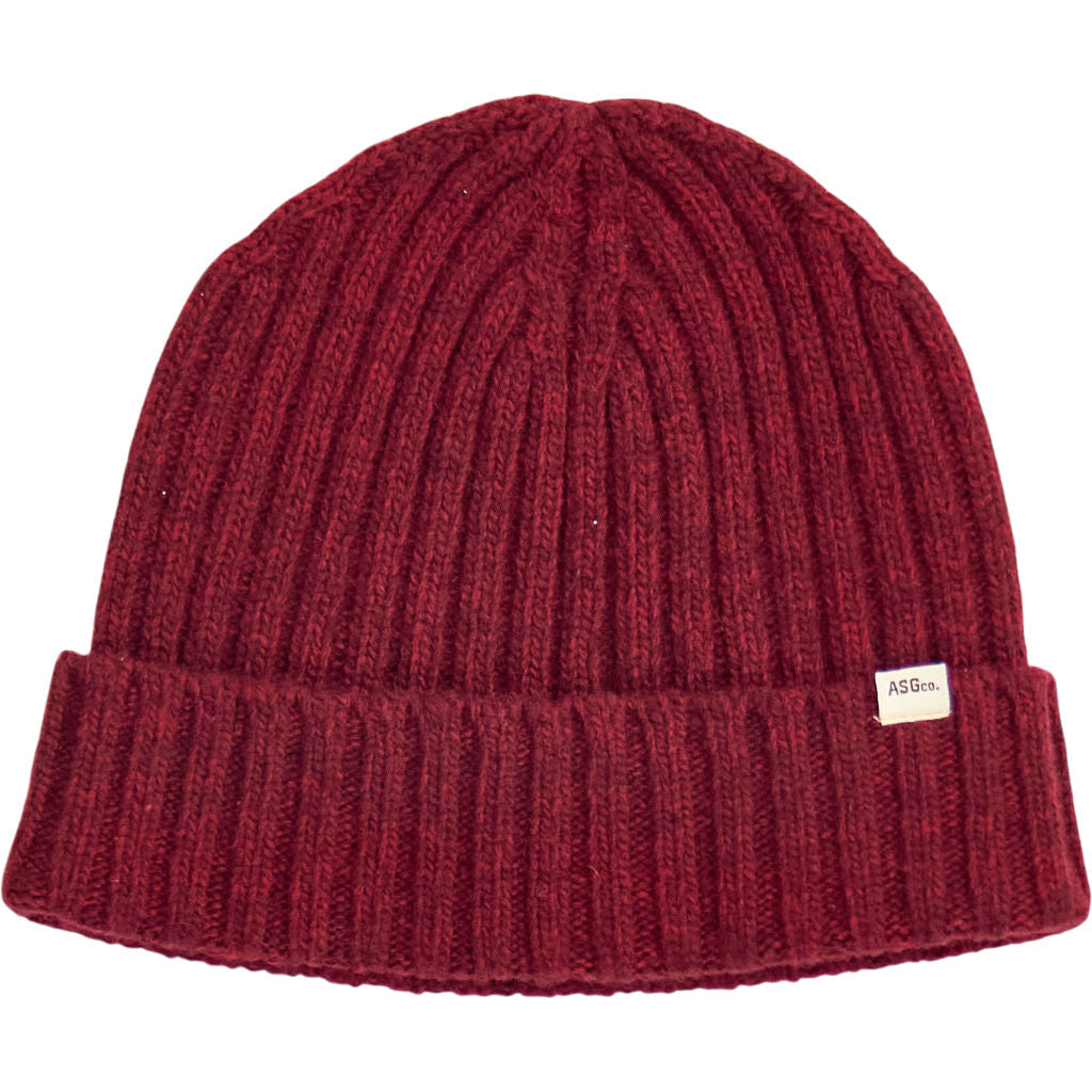Admiral Burgundy Wool Beanie Hat