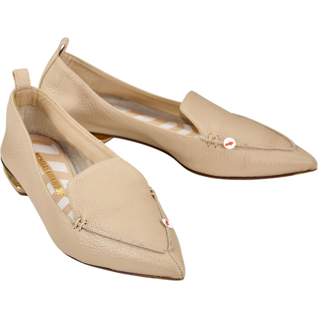 Nicholas Kirkwood Beige Leather Loafers